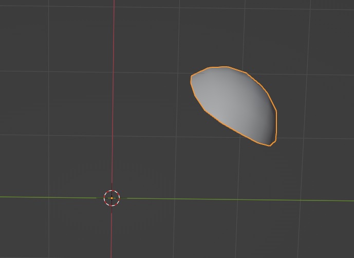 Blender）モデリングデータの原点設定の修正前
